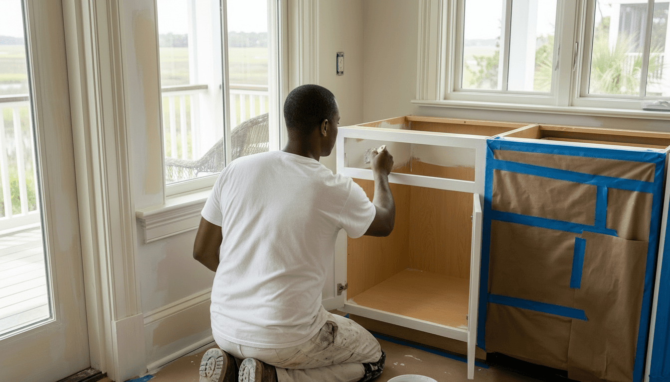 Pooler cabinet painting